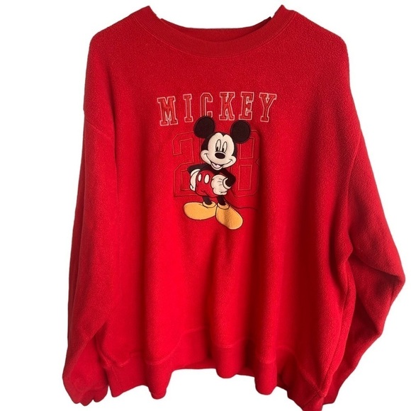 Disney Tops - Vintage Mickey Mouse Fleece Crewneck Sweatshirt Adult Size XXL Disney Store